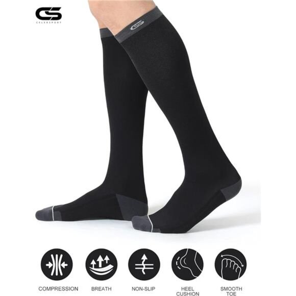 3 Pairs Compression Socks for Men and Women 20-30mmHg Running - Picture 4 of 7